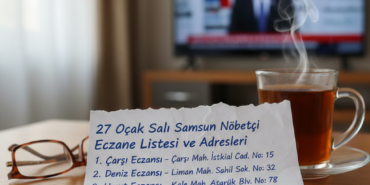 27 Ocak Sali Samsun nobetci eczane listesi ve adresleri gemini