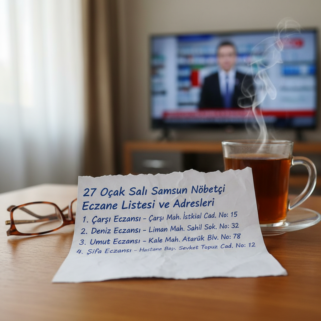 27 Ocak Sali Samsun nobetci eczane listesi ve adresleri gemini