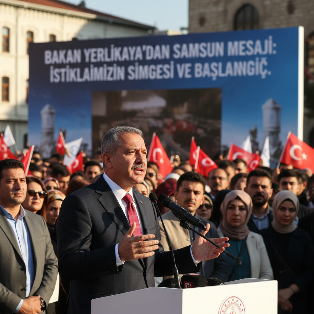 Bakan Yerlikayadan Samsun Mesaji Istiklalimizin Simgesi ve Baslangic gemini