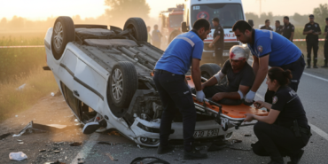 Samsun Carsambada Otomobil Devrildi 2 Yarali gemini