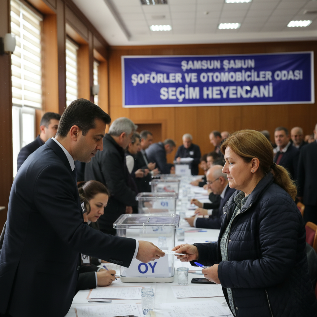 Samsun Soforler ve Otomobilciler Odasinda Secim Heyecani gemini