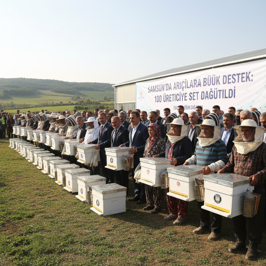Samsunda Aricilara Buyuk Destek 100 Ureticiye Set Dagitildi gemini
