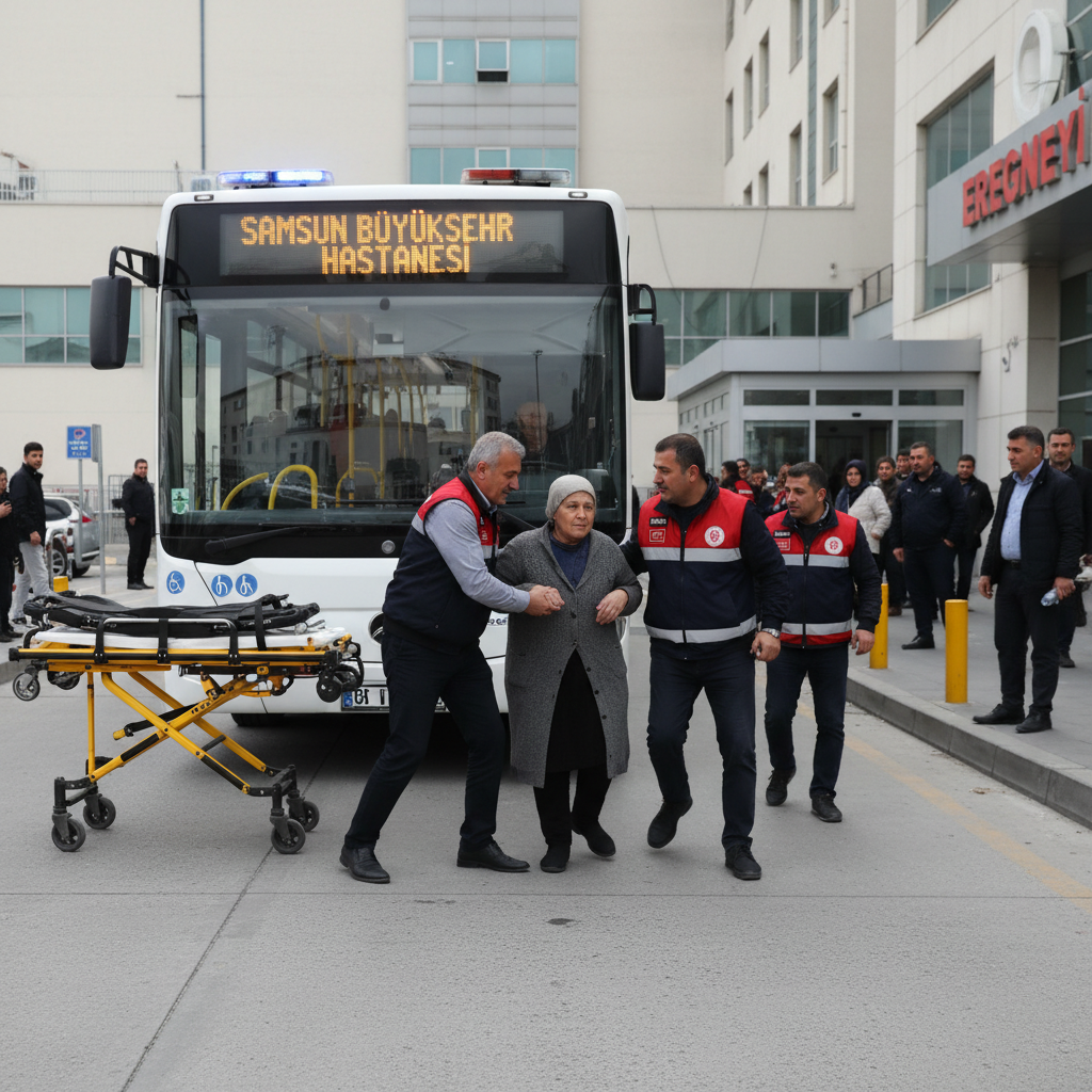 Samsunda Kahraman Sofor Rahatsizlanan Yolcuyu Hastaneye Yetistirdi gemini