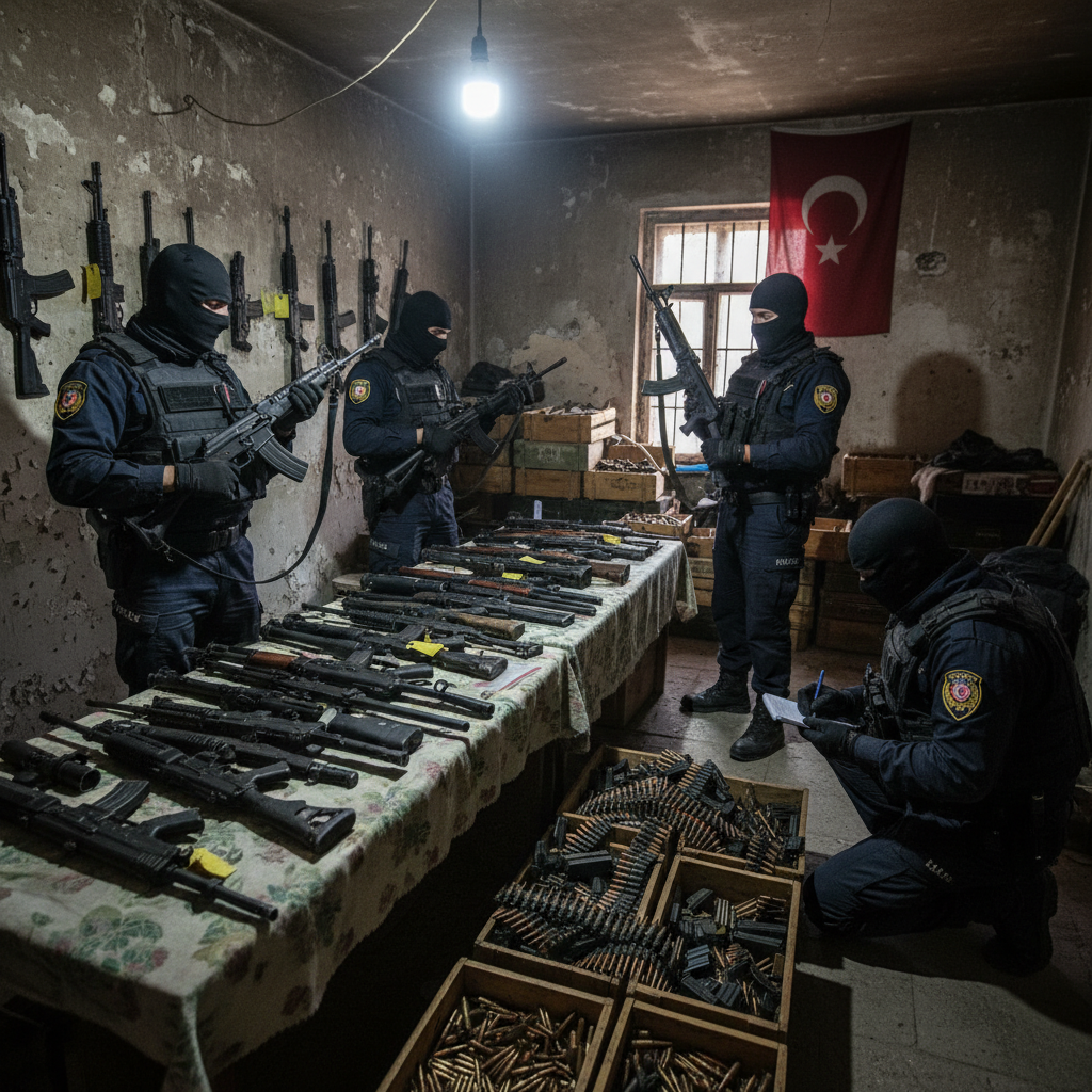 Samsunda Ruhsatsiz Silah Operasyonu Canikte Cephanelik Cikti gemini