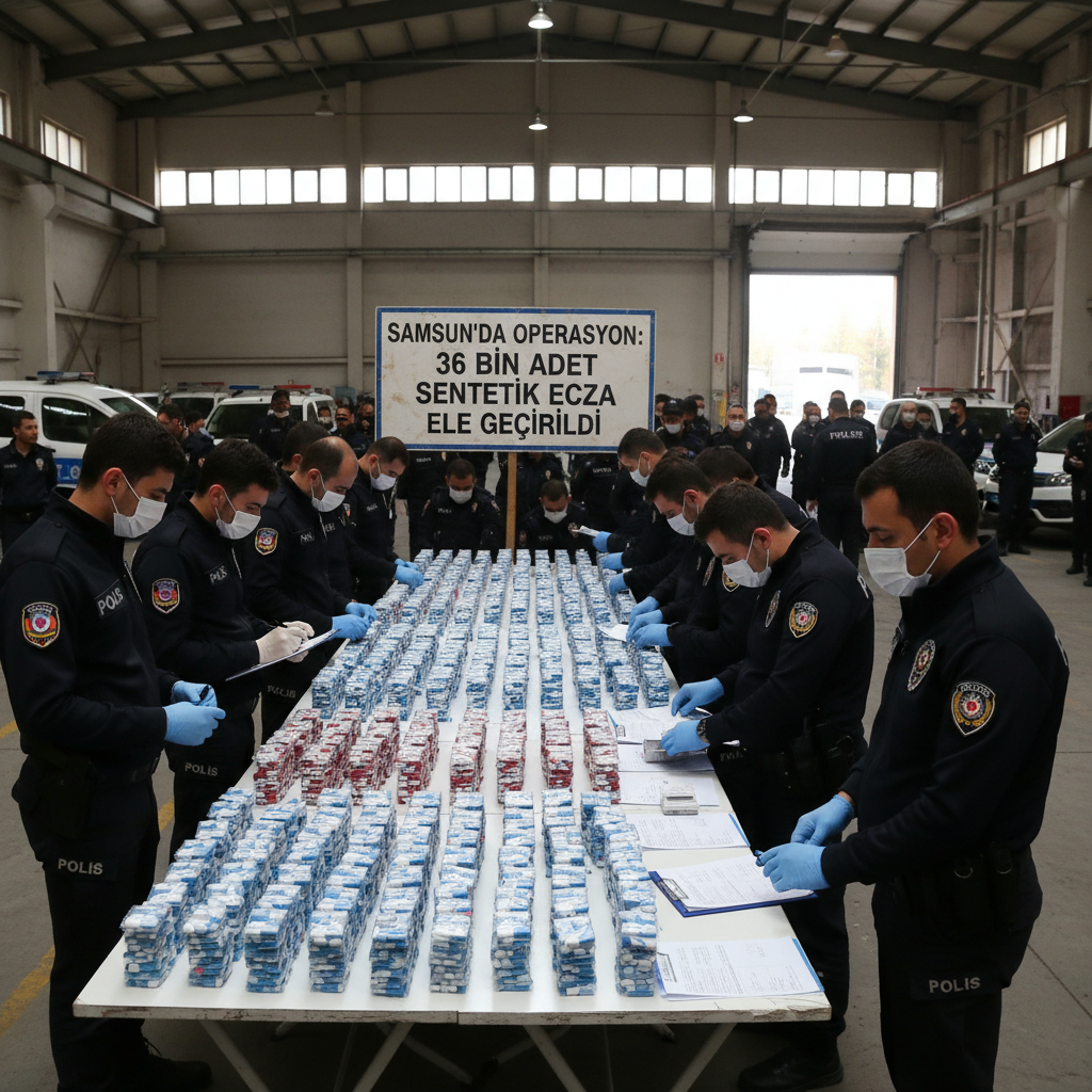Samsunda operasyon 36 bin adet sentetik ecza ele gecirildi gemini