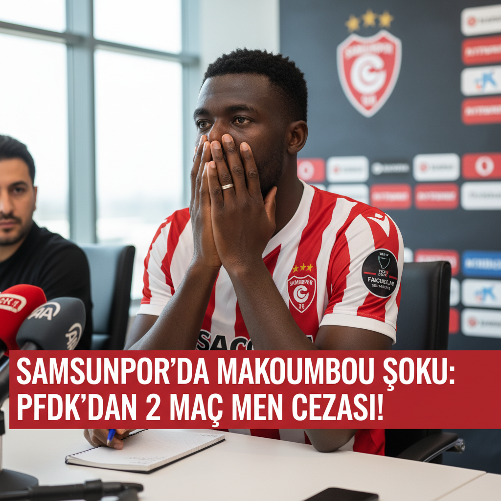 Samsunsporda Makoumbou soku PFDKdan 2 mac men cezasi gemini