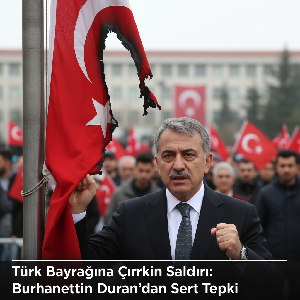 Turk Bayragina Cirkin Saldiri Burhanettin Durandan Sert Tepki gemini
