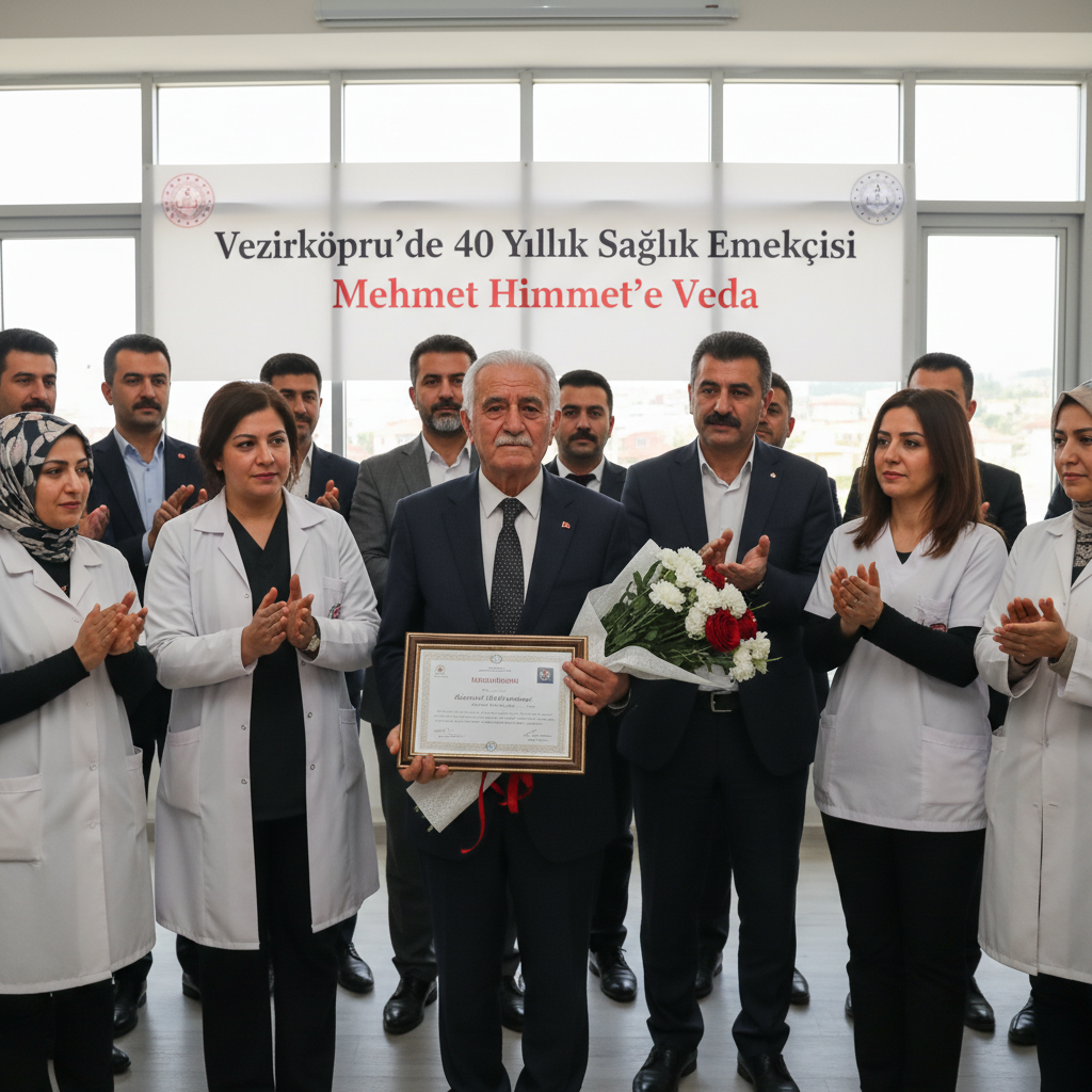 Vezirkoprude 40 Yillik Saglik Emekcisi Mehmet Himmete Veda gemini