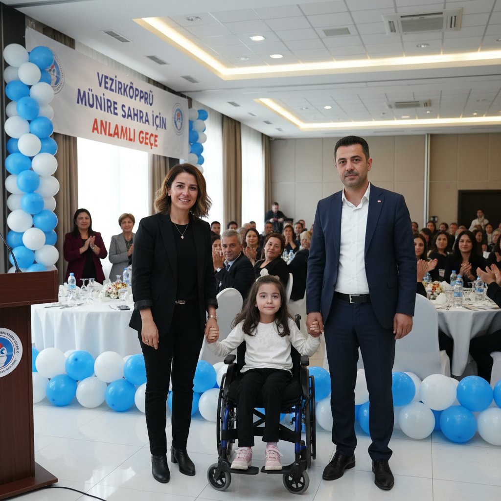 Vezirkoprude SMA hastasi Munure Sahra icin anlamli gece gemini