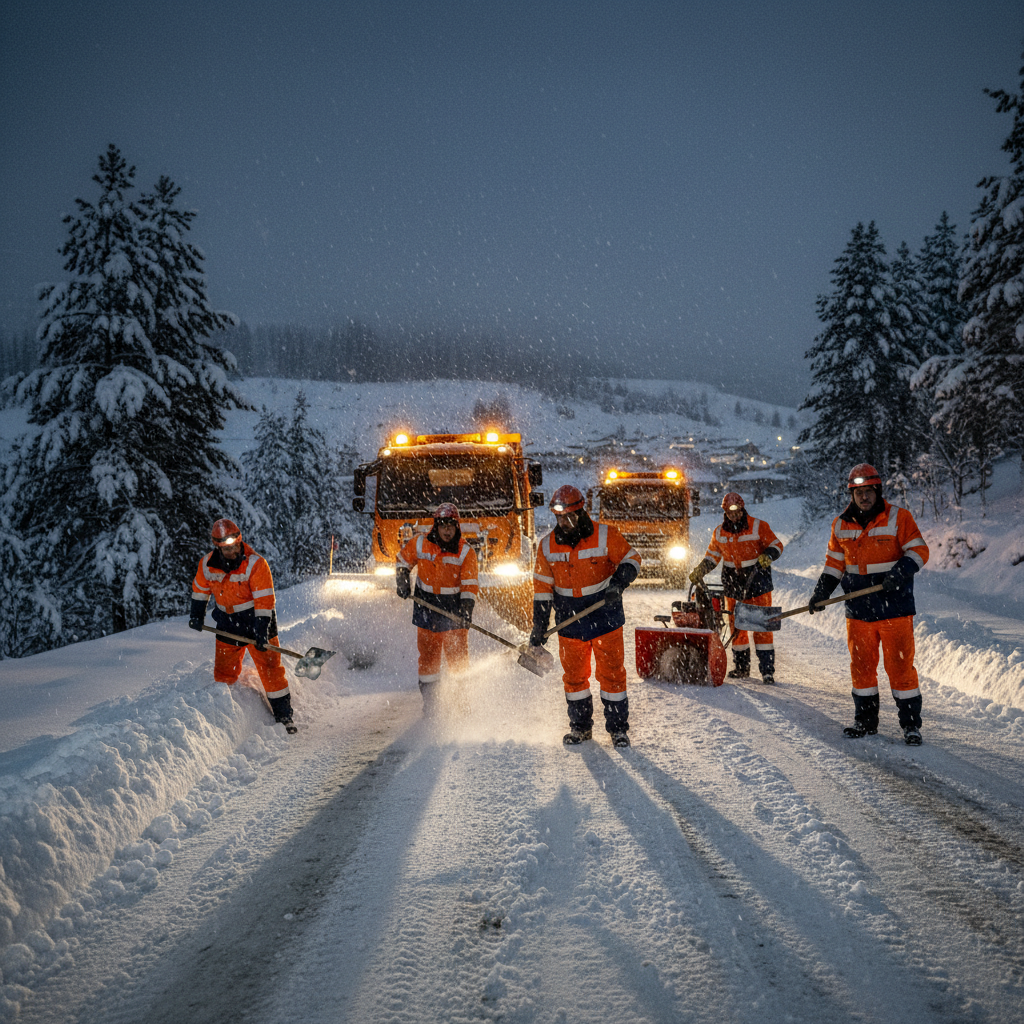 Yakakentte Kar Seferberligi Ekipler Gece Gunduz Sahada gemini
