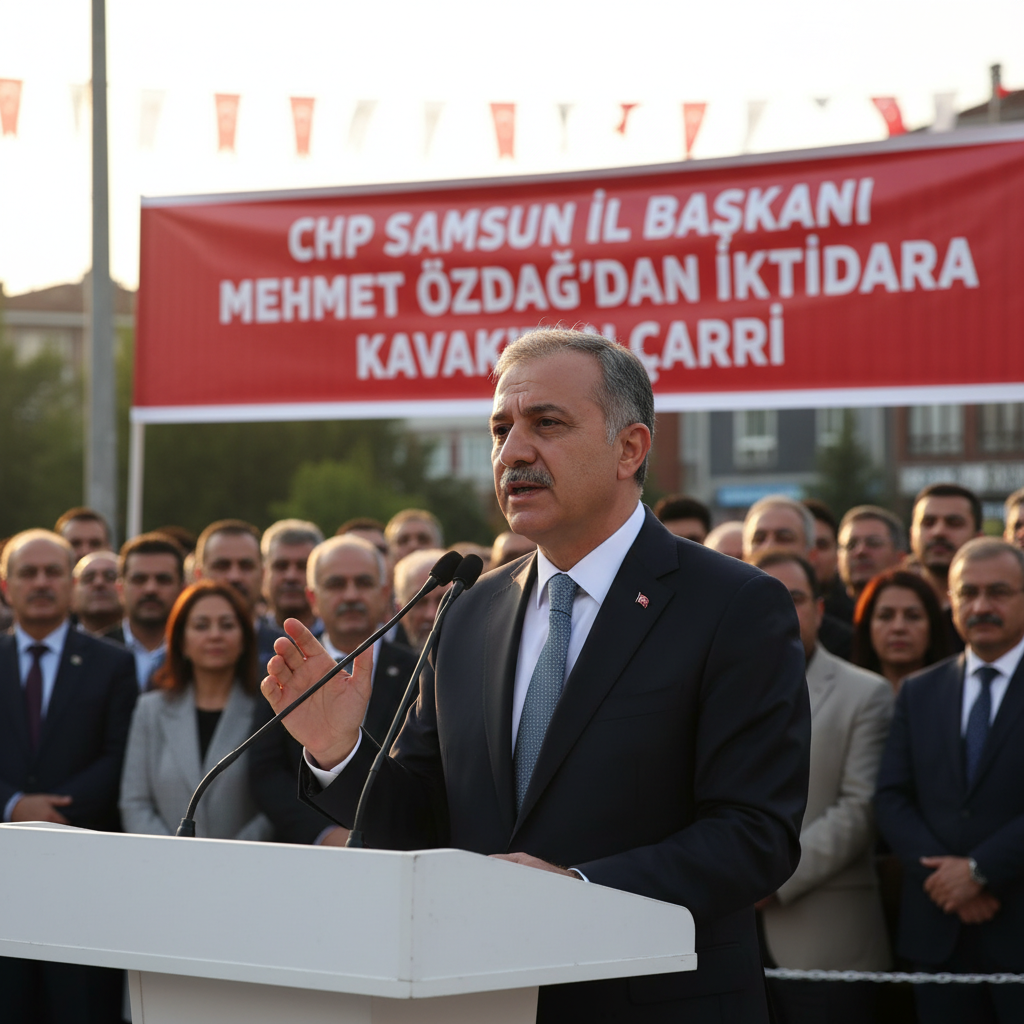 CHP Samsun Il Baskani Mehmet Ozdagdan Iktidara Kavaktan Cagri gemini