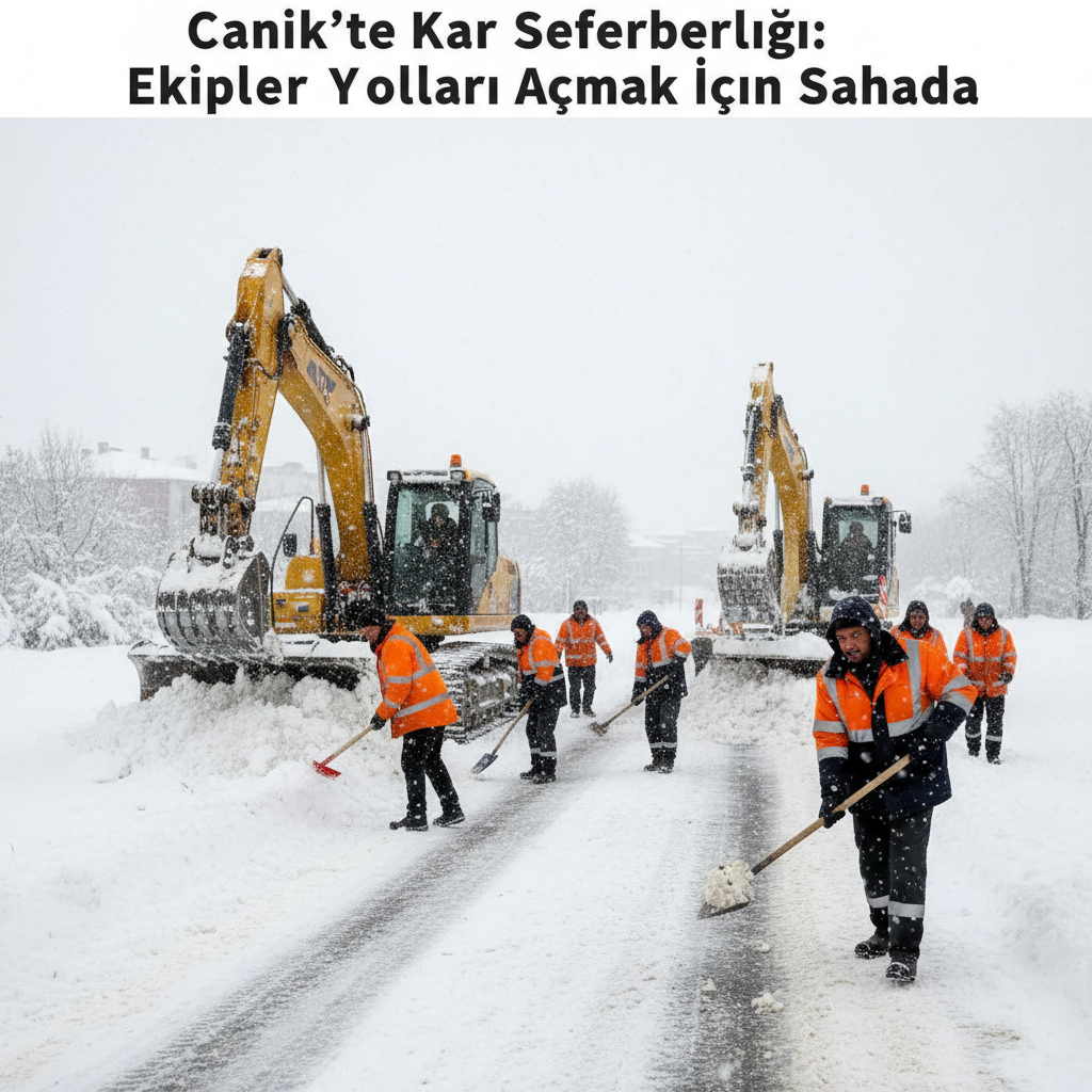 Canikte Kar Seferberligi Ekipler Yollari Acmak Icin Sahada gemini