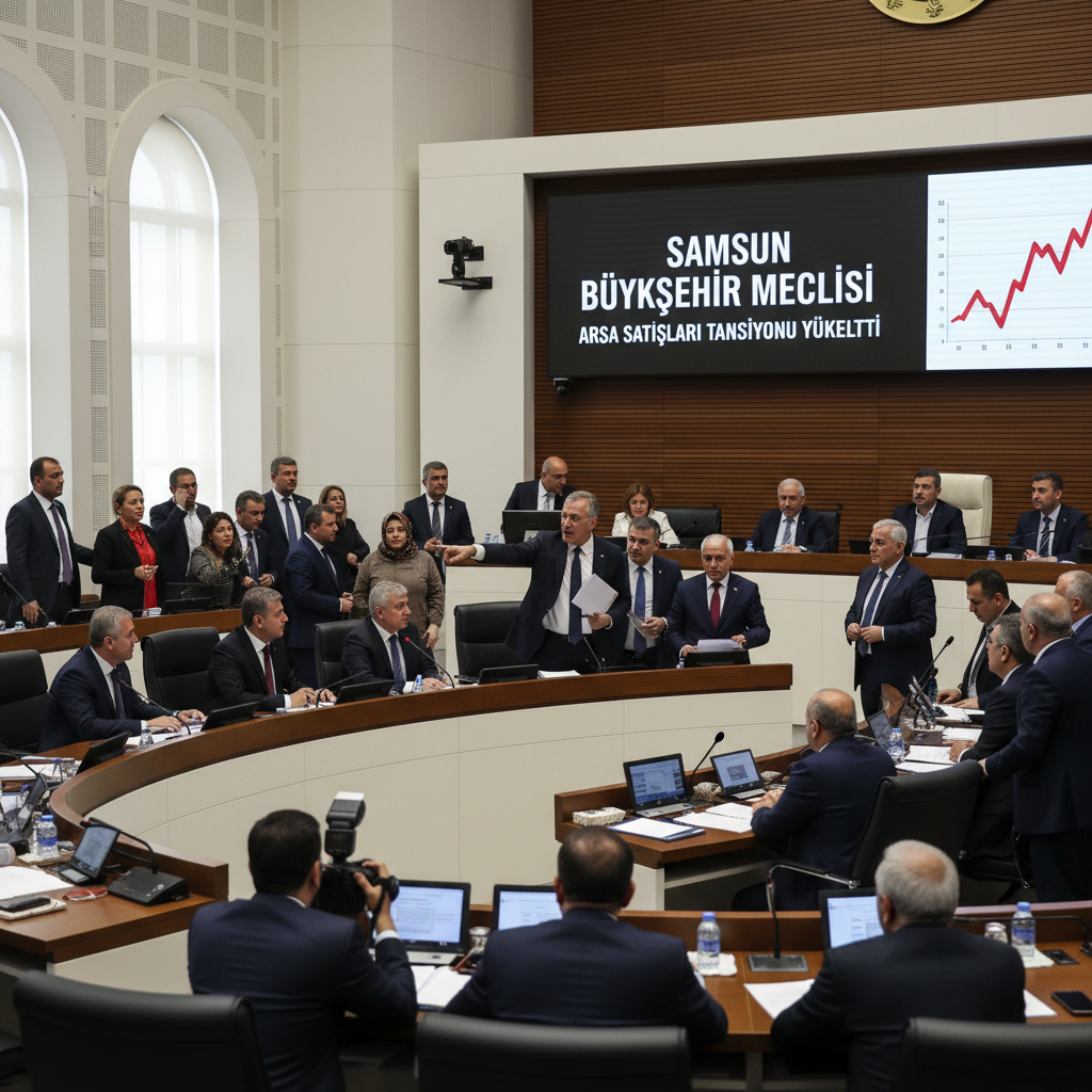 Samsun Buyuksehir Meclisinde arsa satislari tansiyonu yukseltti gemini