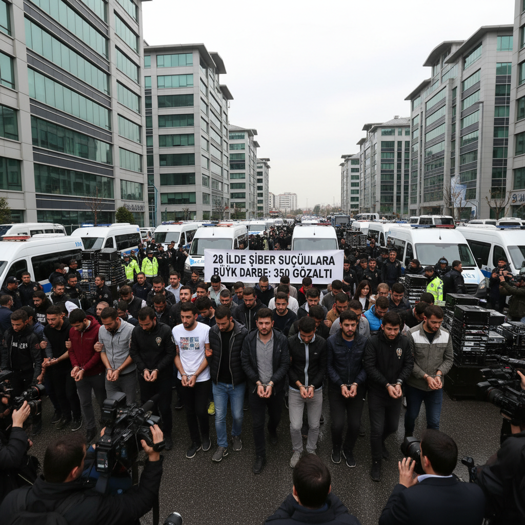 Samsun dahil 28 ilde siber suclulara buyuk darbe 350 gozalti gemini
