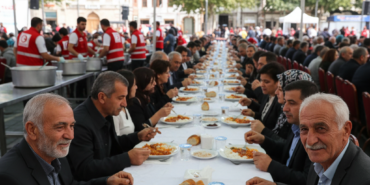 Samsunda Kizilaydan Iftar Sofrasi Gunde 1300 Kisiye Yemek gemini
