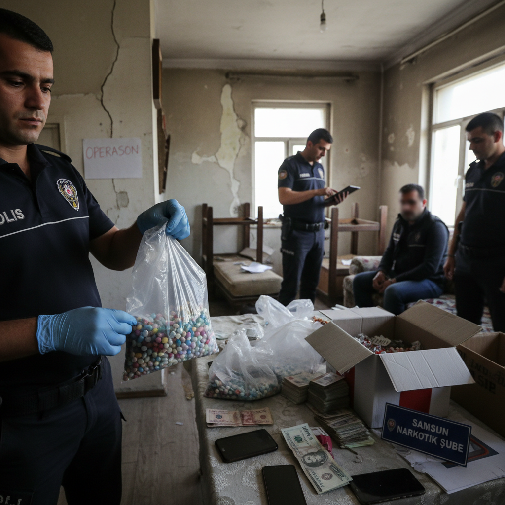 Samsunda Narkotik Operasyonu Evden 1151 Uyusturucu Hap Cikti gemini
