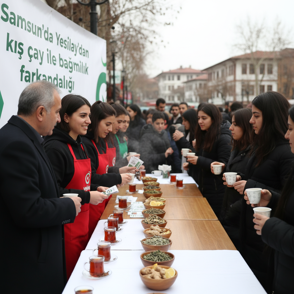Samsunda Yesilaydan kis cayi ile bagimlilik farkindaligi gemini