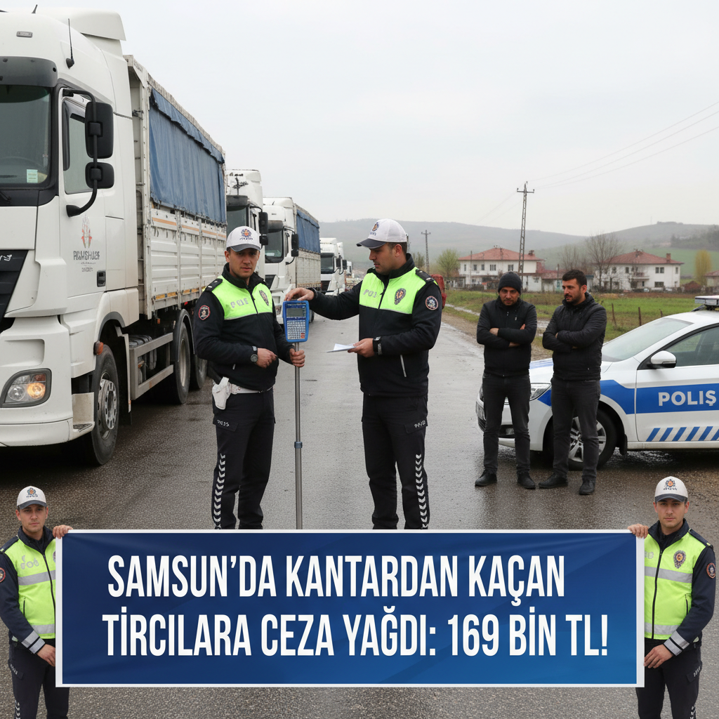 Samsunda kantardan kacan tircilara ceza yagdi 169 bin TL gemini