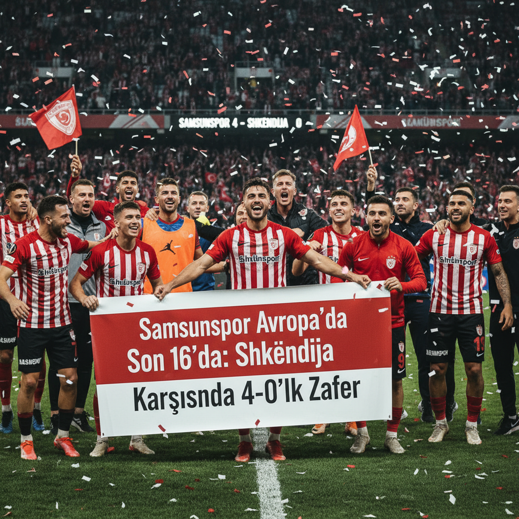 Samsunspor Avrupada Son 16da Shkendija Karsisinda 4 0lik Zafer gemini