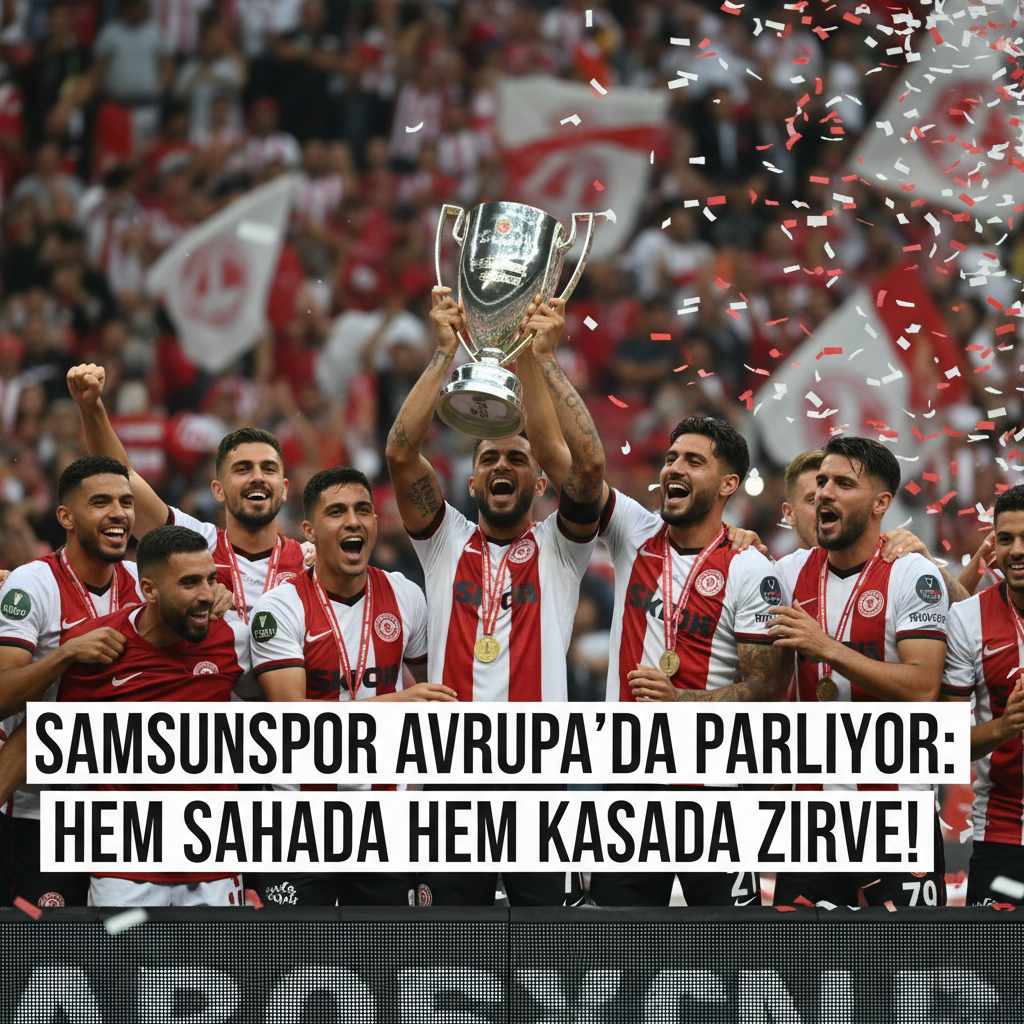 Samsunspor Avrupada parliyor Hem sahada hem kasada zirve gemini