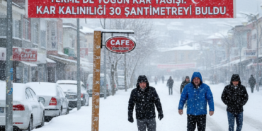 Termede Yogun Kar Yagisi Kar Kalinligi 30 Santimetreyi Buldu gemini