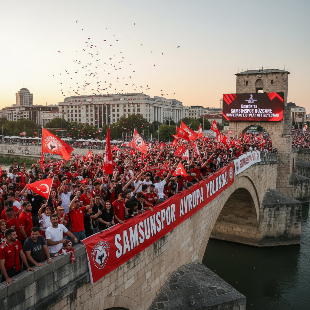 Uskupte Samsunspor Ruzgari Konferans Ligi Play Off Heyecani gemini