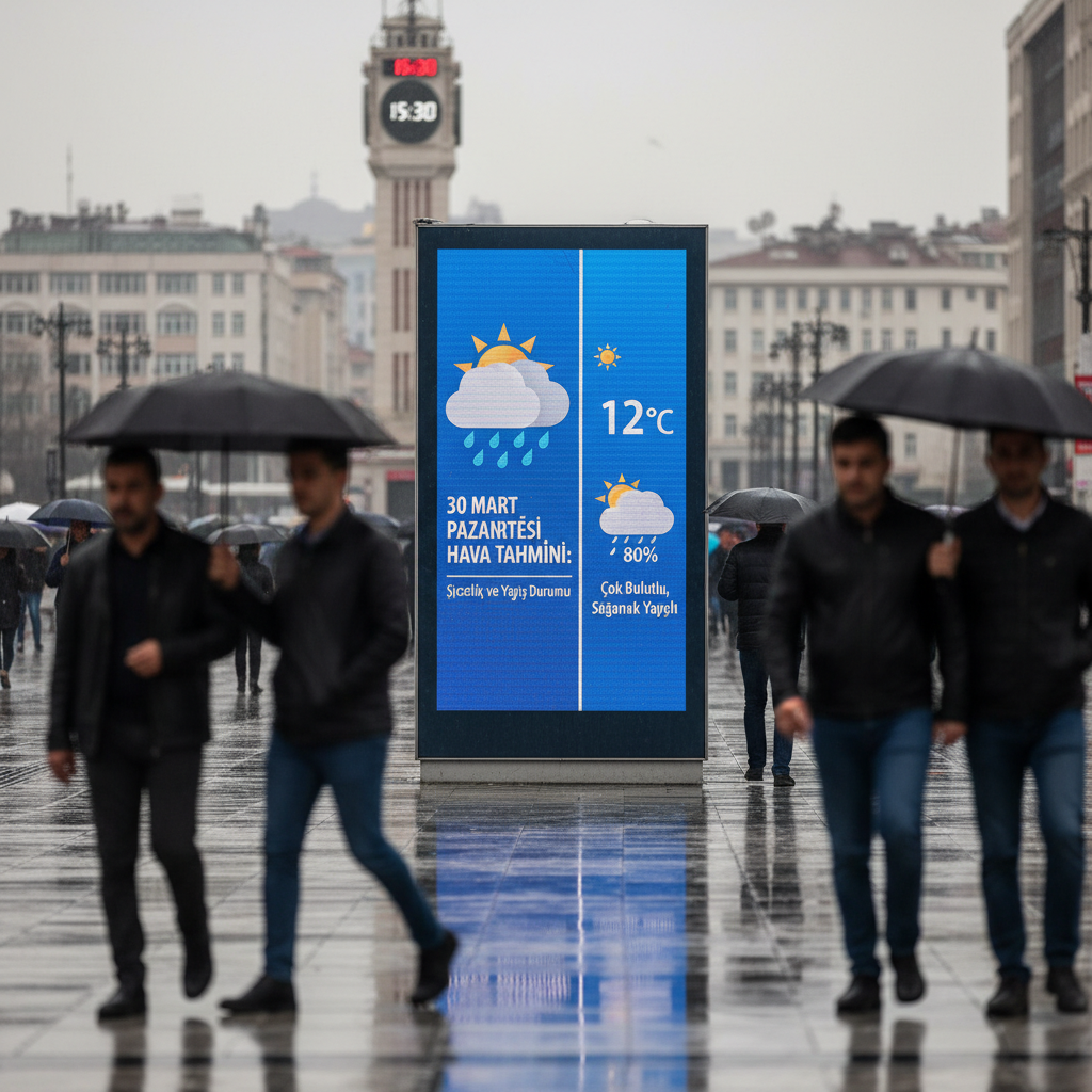 30 Mart Pazartesi Samsun Hava Tahmini Sicaklik ve Yagis Durumu gemini