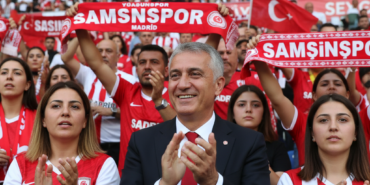 Baskan Yuksel Yildirim Madridde Samsunsporu yalniz birakmadi gemini