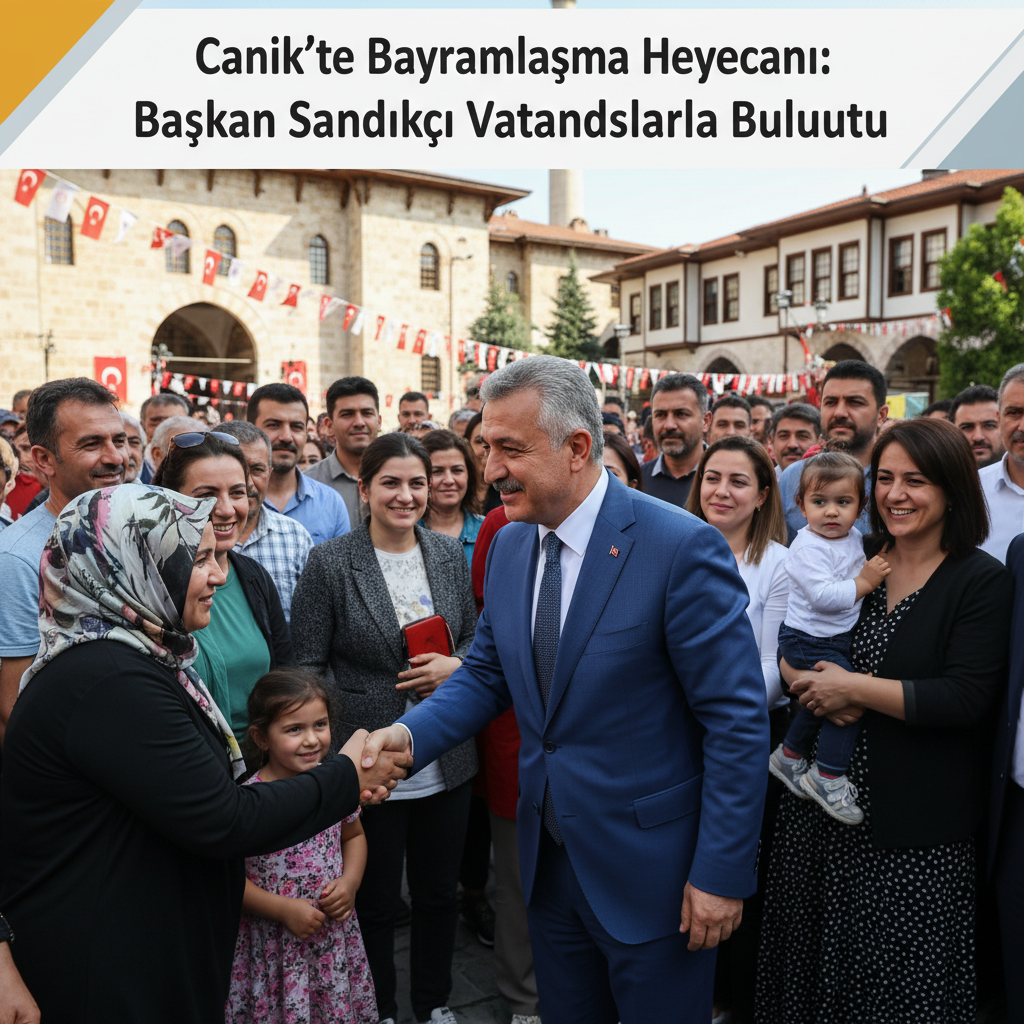 Canikte Bayramlasma Heyecani Baskan Sandikci Vatandaslarla Bulustu gemini