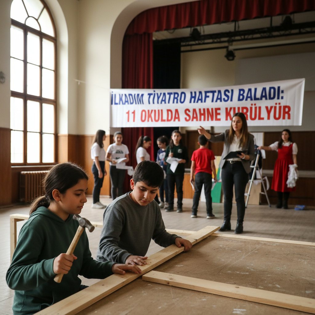 Ilkadim Tiyatro Haftasi basladi 11 okulda sahne kuruluyor gemini