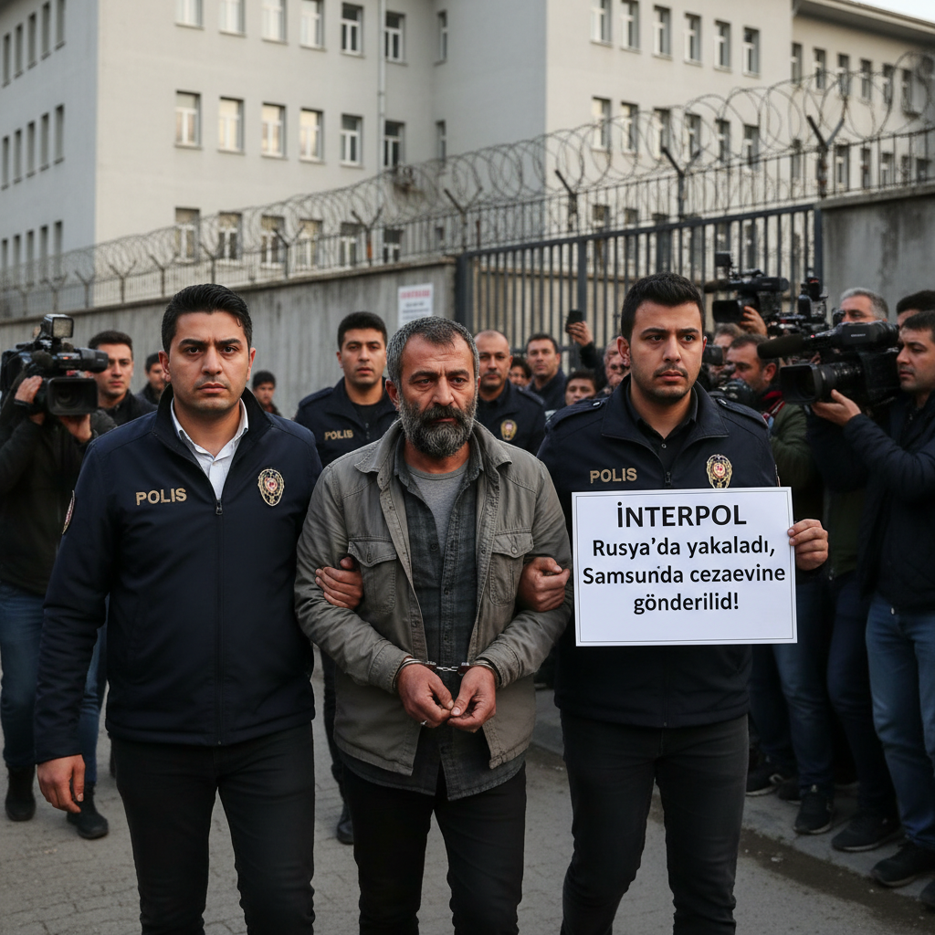 Interpol Rusyada yakaladi Samsunda cezaevine gonderildi gemini