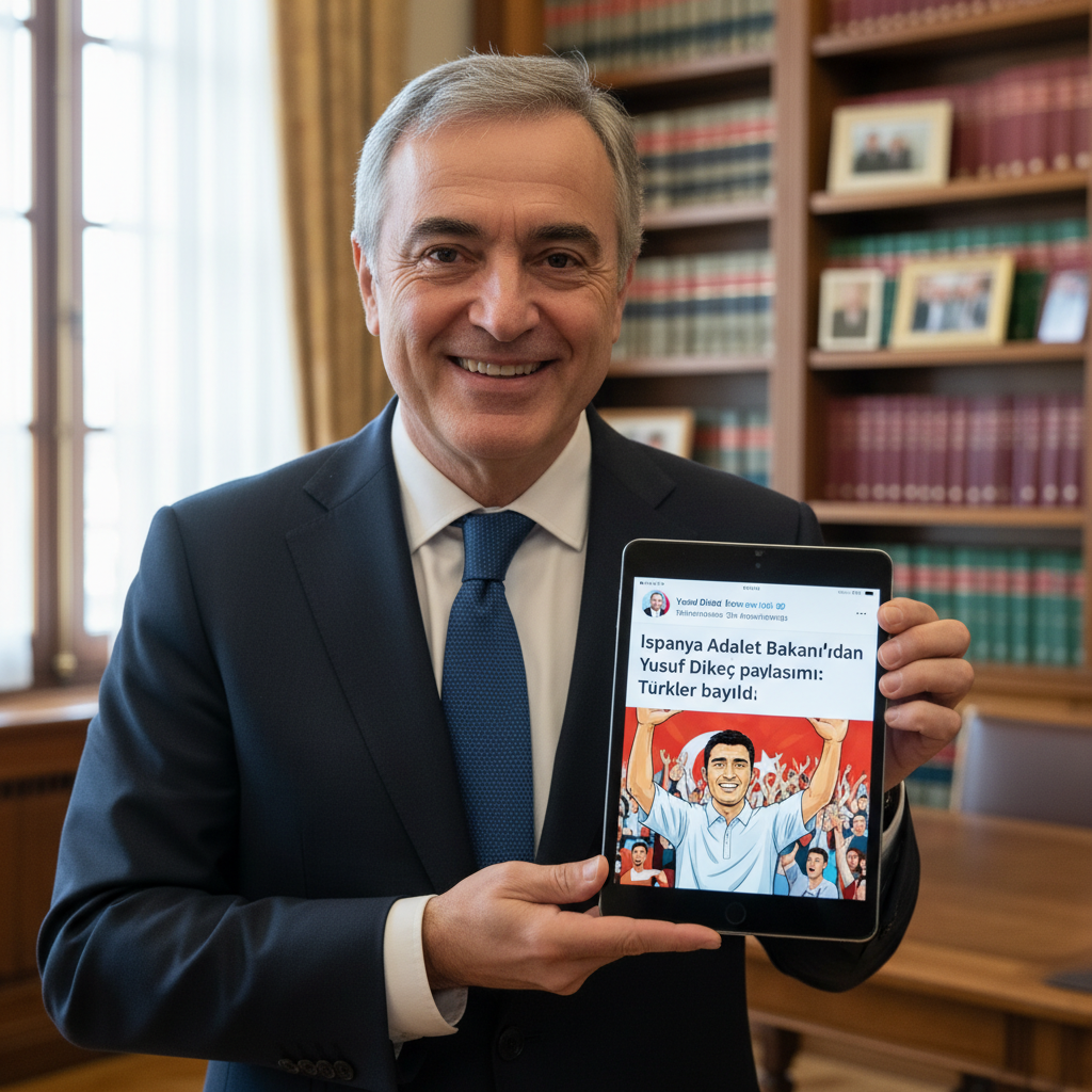 Ispanya Adalet Bakanindan Yusuf Dikec paylasimi Turkler bayildi gemini