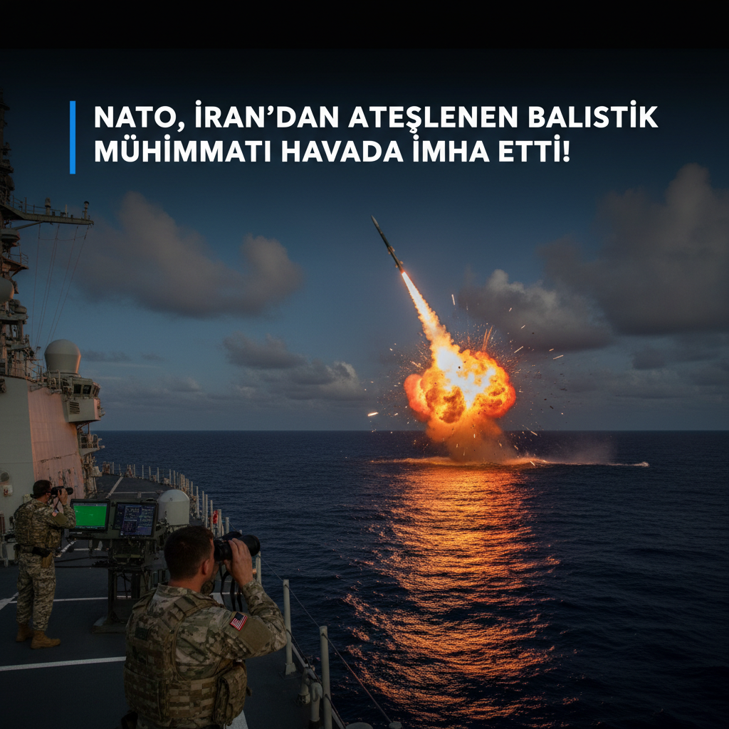 NATO Irandan Ateslenen Balistik Muhimmati Havada Imha Etti gemini