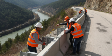 Samsun Ayvacikta riskli yollara 3 bin metrelik guvenlik kalkani gemini