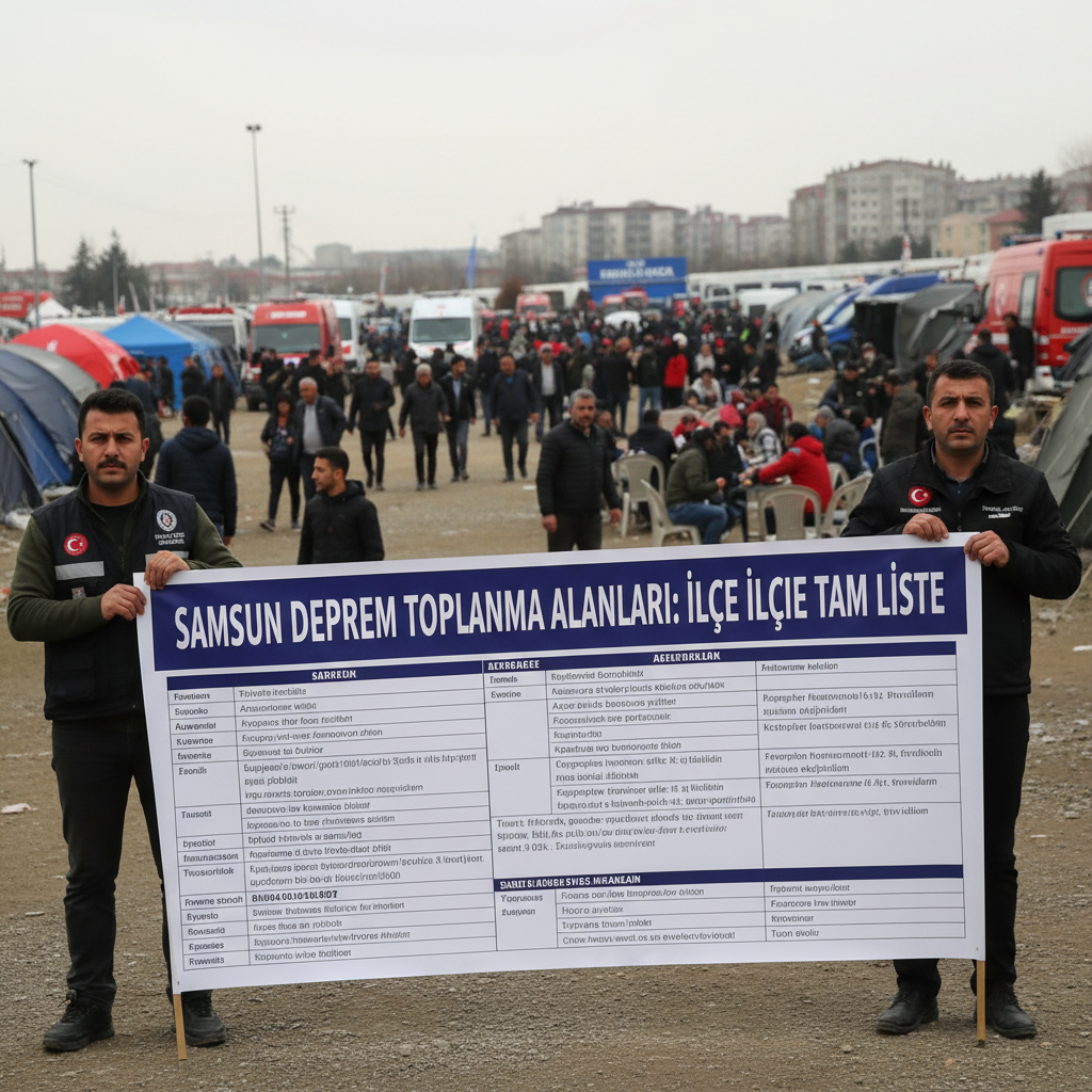 Samsun Deprem Toplanma Alanlari Ilce Ilce Tam Liste gemini
