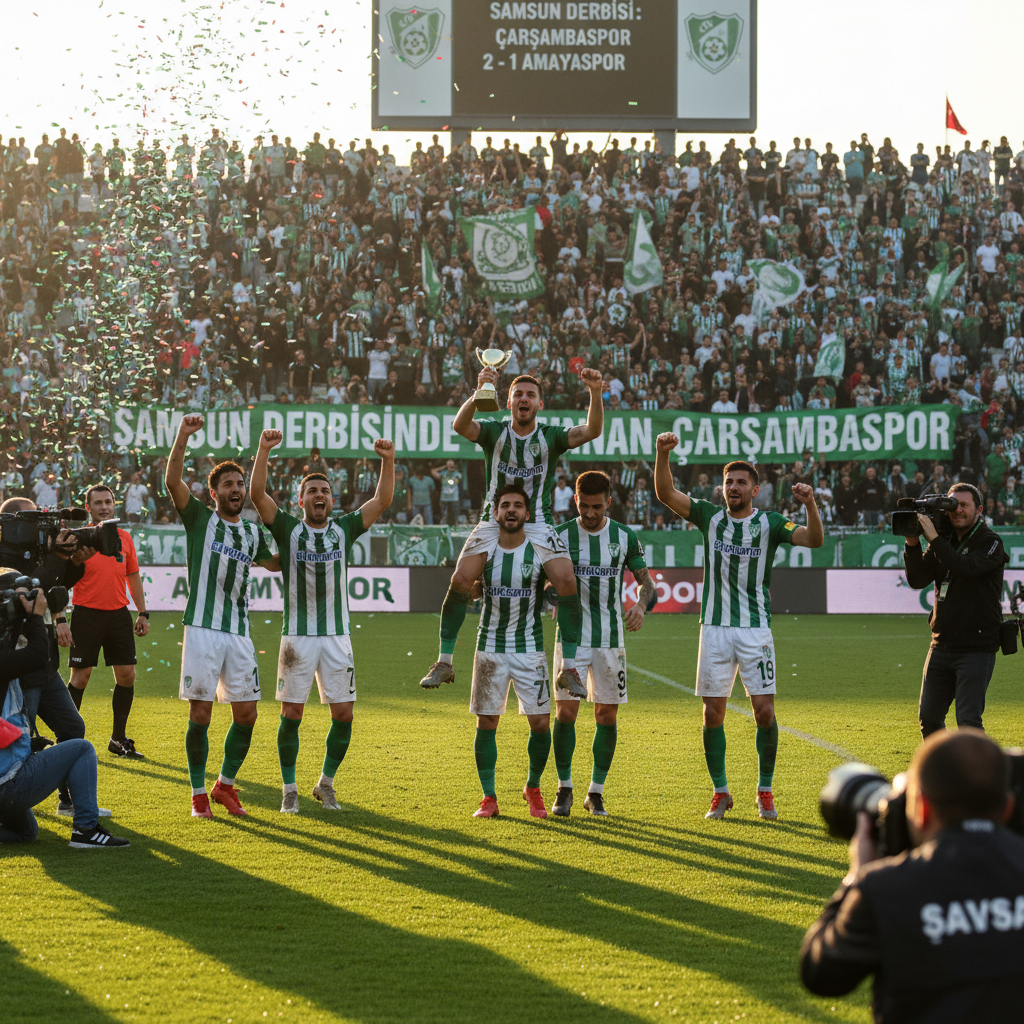Samsun Derbisinde Kazanan Carsambaspor Sahada Buyuk Heyecan gemini