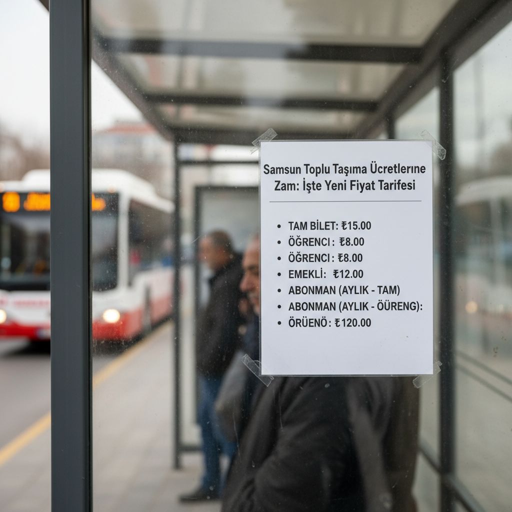 Samsun Toplu Tasima Ucretlerine Zam Iste Yeni Fiyat Tarifesi gemini