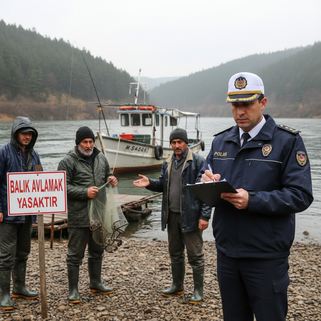 Samsun Vezirkoprude kurallara uymayan balikcilara ceza kesildi gemini