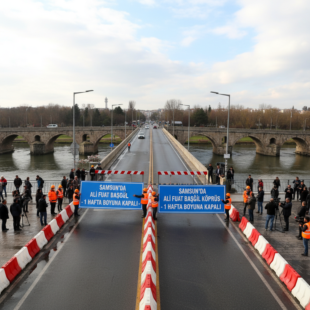 Samsunda Ali Fuat Basgil Koprusu 1 hafta boyunca kapali olacak gemini