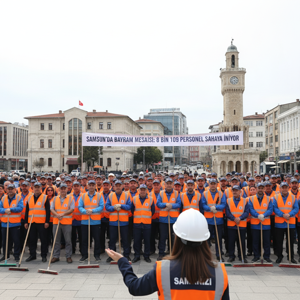 Samsunda Bayram Mesaisi 8 Bin 109 Personel Sahaya Iniyor gemini