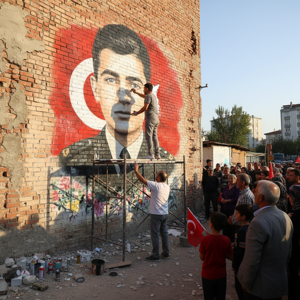 Samsunda Sehit Gokhan Bayramin Hatirasi Duvara Islendi gemini