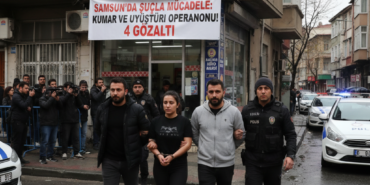 Samsunda Sucla Mucadele Kumar ve Uyusturucu Operasyonunda 4 Gozalti gemini