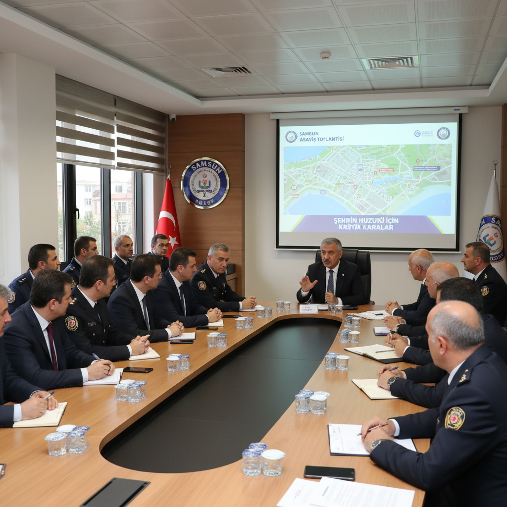 Samsunda asayis toplantisi Sehrin huzuru icin kritik kararlar gemini