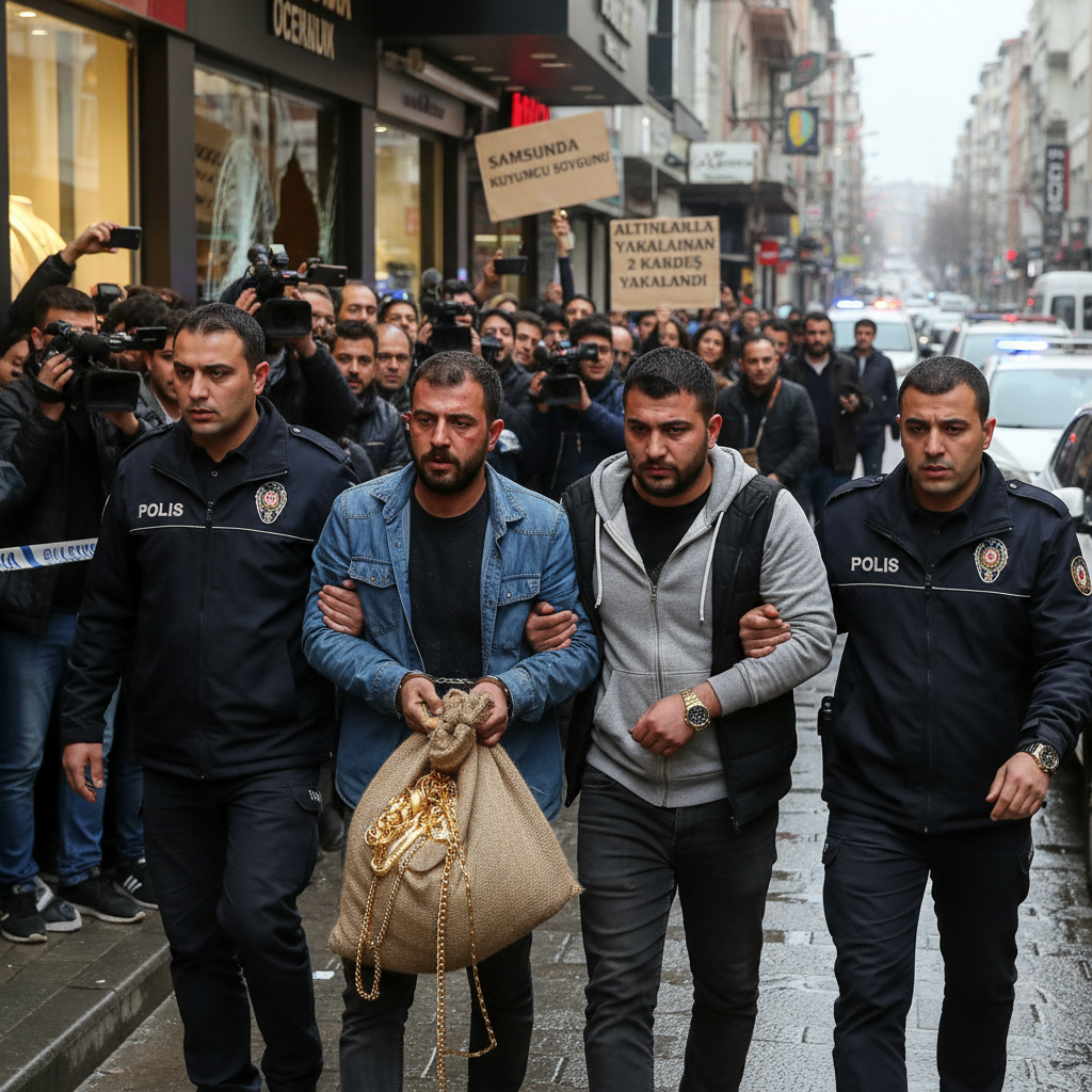 Samsunda kuyumcu soygunu Altinlarla yakalanan 2 kardes yakalandi gemini