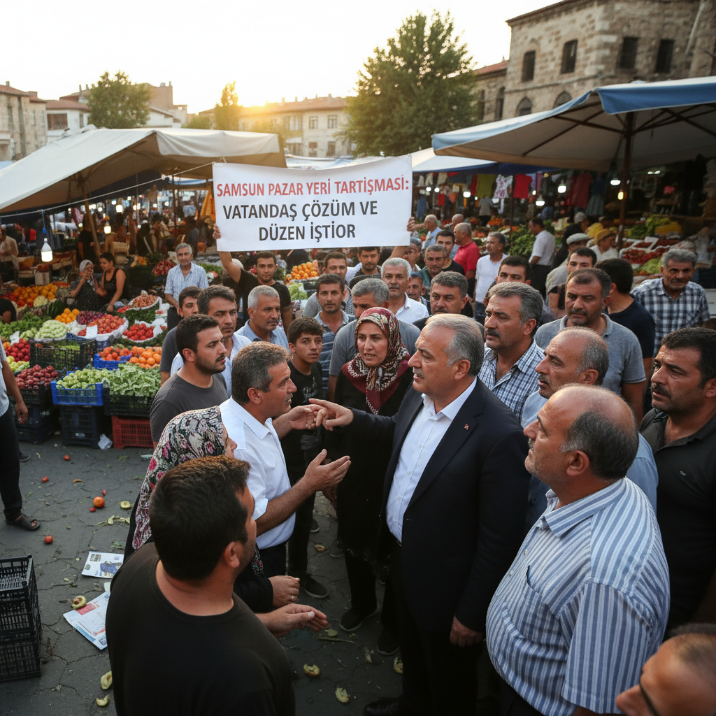 Samsunda pazar yeri tartismasi Vatandas cozum ve duzen istiyor gemini