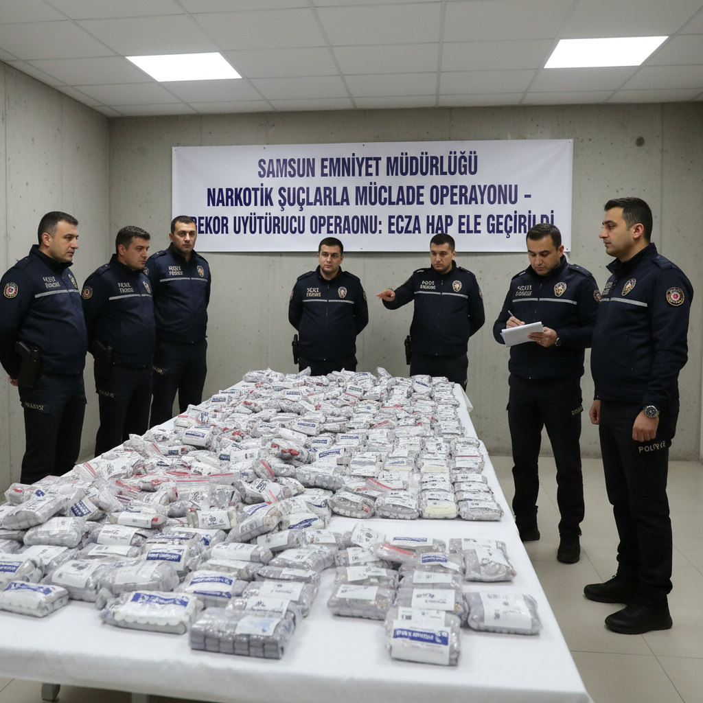 Samsunda rekor operasyon 421 bin 120 uyusturucu hap yakalandi gemini