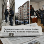 Samsunda uyusturucuya darbe 3 ilcede es zamanli operasyon gemini