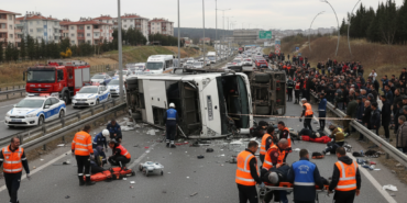 Samsundaki 15 Kisinin Yaralandigi Feci Kazanin Goruntuleri Yayinlandi gemini