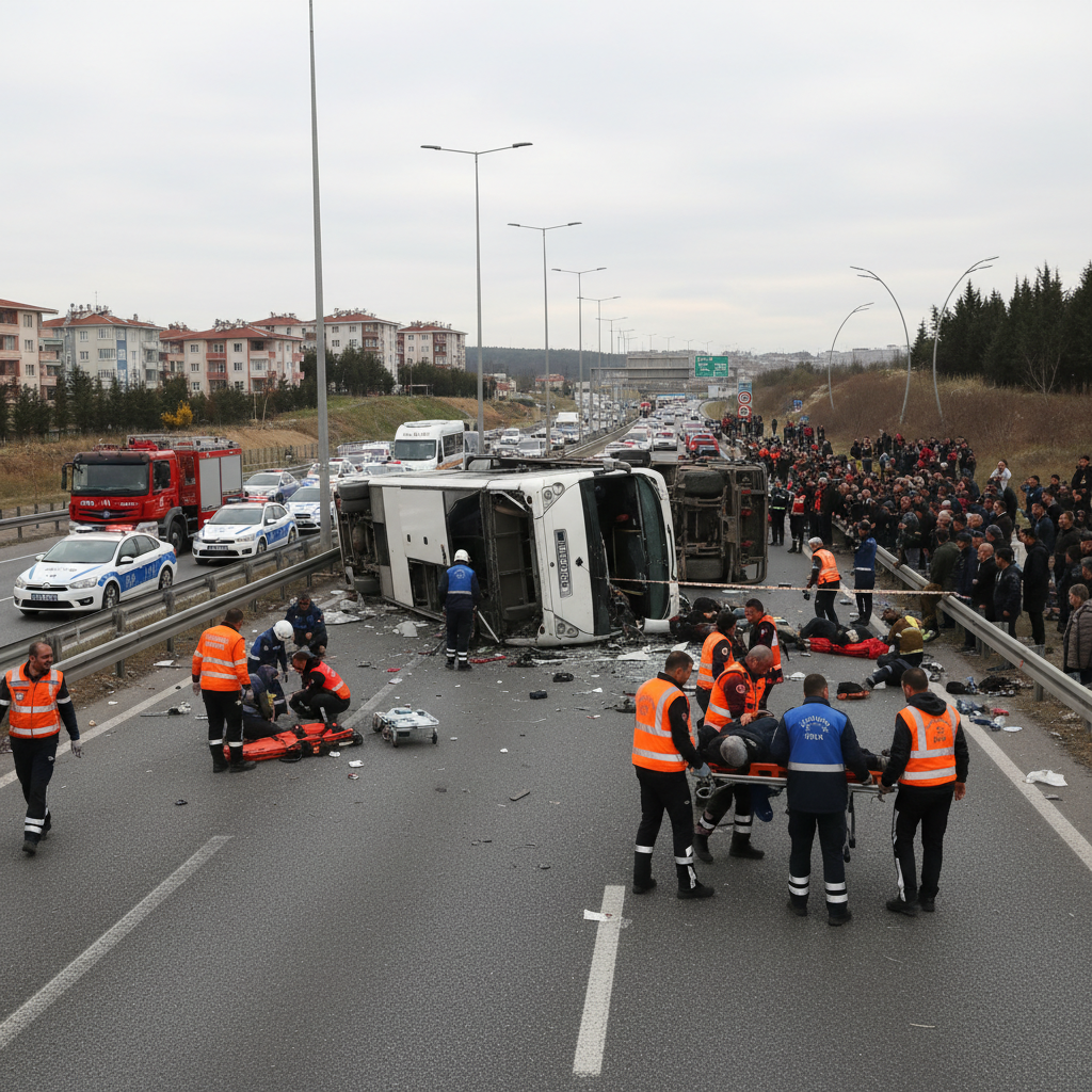 Samsundaki 15 Kisinin Yaralandigi Feci Kazanin Goruntuleri Yayinlandi gemini