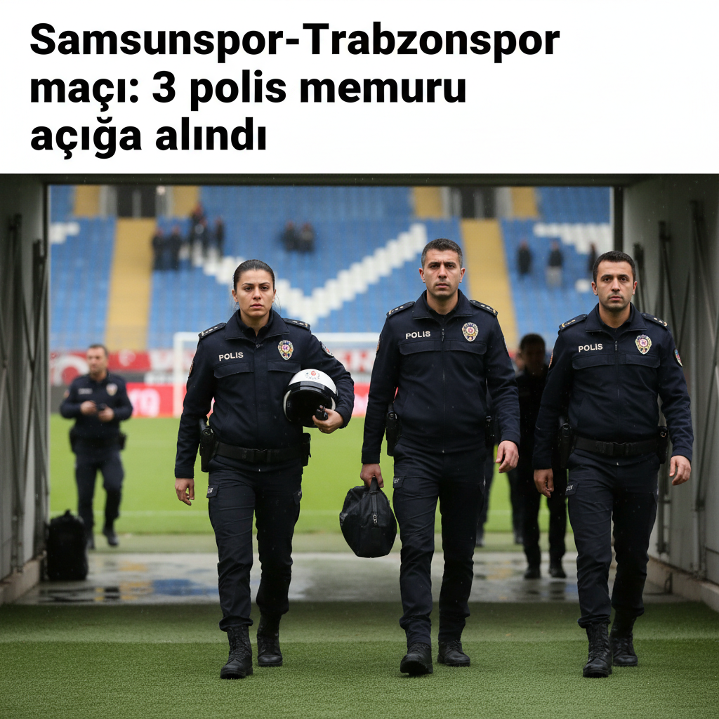 Samsunspor Trabzonspor maci 3 polis memuru aciga alindi gemini